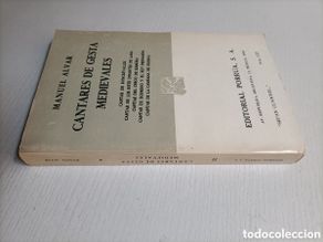 Second hand books: Cantares de gesta medievales. Manuel Alvar. Cantar de Roncesvalles. Cantar de los siete infantes de